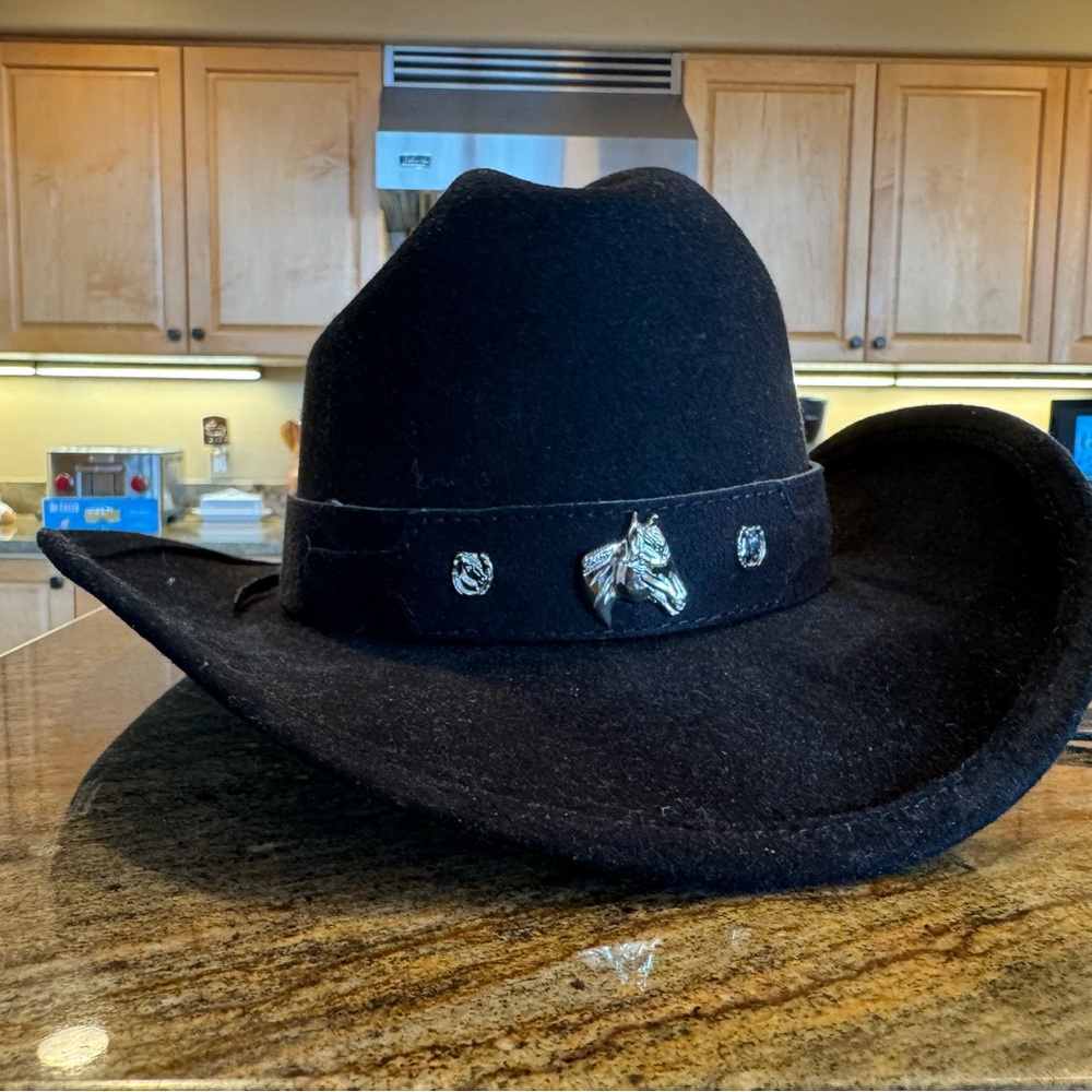 Black kid’s Bull Hide Cowboy Hat